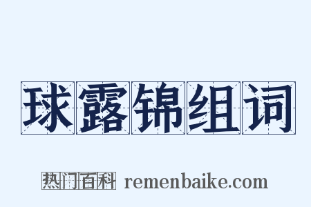 球露锦组词是什么意思的图片